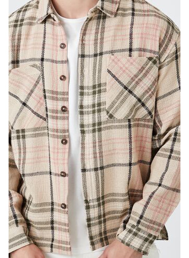 FOREVER 21 Textured Plaid Shirt  - Image 5