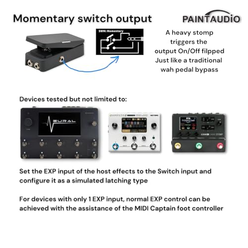 PAINTAUDIO Paint Audio Foot Captain Dual Outputs Expression Pedal Multi-effects Compatible for Tip/Ring Connection (Foot Captain-SWM) - Image 4
