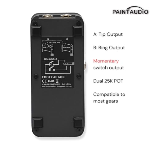 PAINTAUDIO Paint Audio Foot Captain Dual Outputs Expression Pedal Multi-effects Compatible for Tip/Ring Connection (Foot Captain-SWM) - Image 3