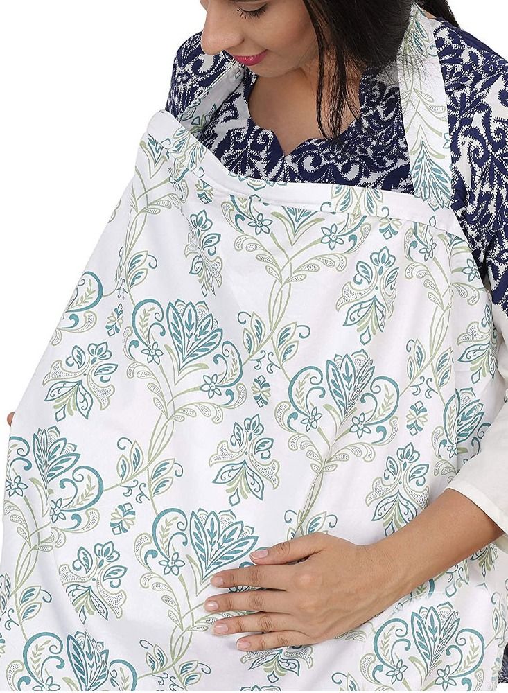 Nursing Cover Breastfeeding Privacy Feeding Cover Maternity Cotton Apron Adjustable Full Coverage Shawl Cloth