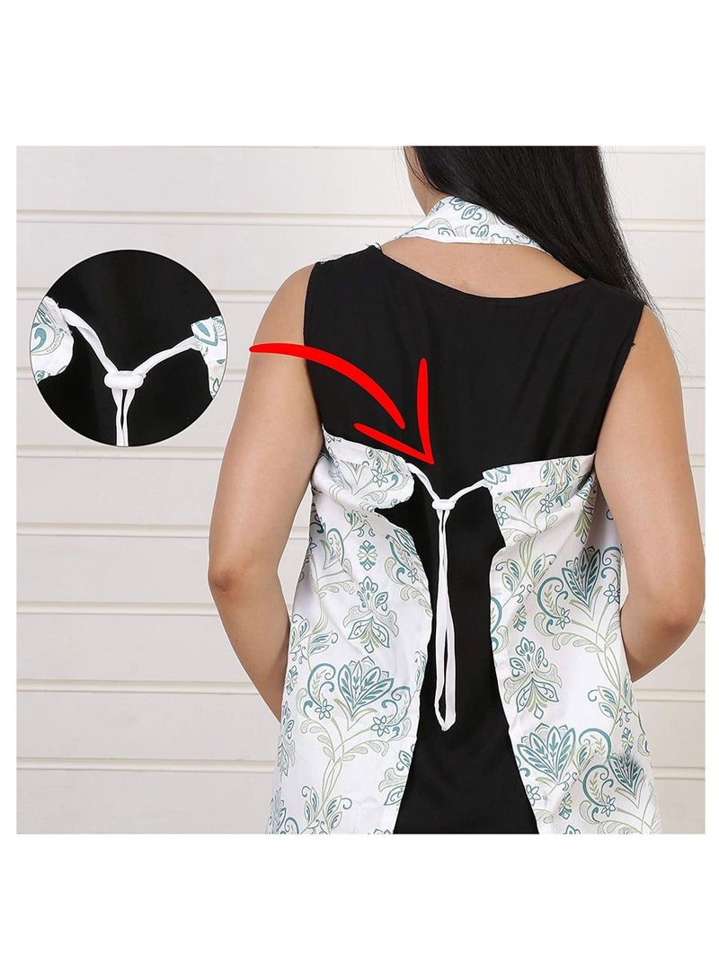Nursing Cover Breastfeeding Privacy Feeding Cover Maternity Cotton Apron Adjustable Full Coverage Shawl Cloth