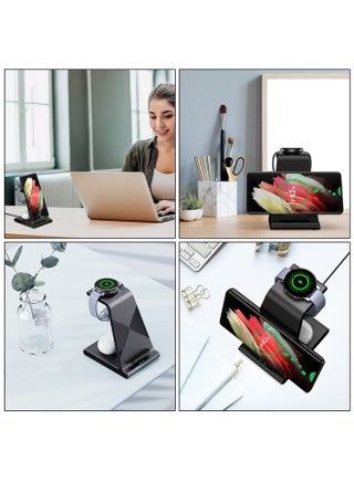 Wireless Charger Samsung, 3 in 1 Wireless Charging Station for Galaxy S23 Ultra S22 Z Fold 4 Z Flip4 S21, Samsung Watch Charger for Galaxy Watch 5 Pro 4 3 Active 2, Galaxy Buds 2 Pro (Black) - pzsku/Z4845F3A6932667A73243Z/45/_/1691040243/5acd1793-1978-49b9-a3aa-f91223725efd
