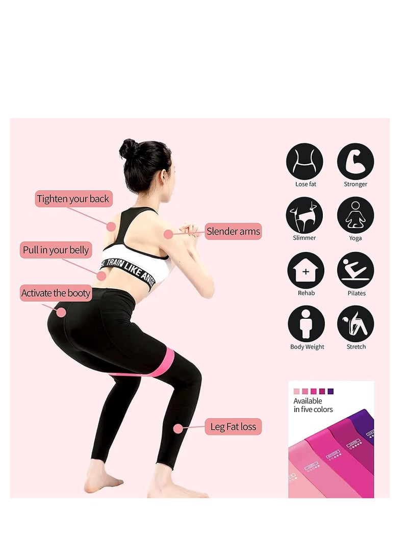 TYCOM Resistance Loop Bands- Resistance Exercise Bands Set Workout Bands Pilates Flexbands for Home Fitness, Stretching,Strength Training, Physical Therapy, Yoga, Natural Latex, Set of 5, Carry Bag Include.  - Image 3