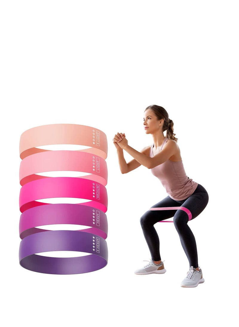 TYCOM Resistance Loop Bands- Resistance Exercise Bands Set Workout Bands Pilates Flexbands for Home Fitness, Stretching,Strength Training, Physical Therapy, Yoga, Natural Latex, Set of 5, Carry Bag Include.  - Image 1