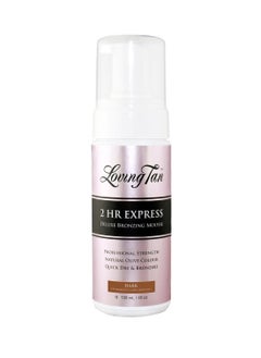Loving Tan Loving Tan 2 HR Express Mousse, Dark- Streak Free, Natural looking, Professional Strength Sunless Tanner - Up to 5 Self Tan Applications per Bottle, Cruelty Free, Naturally Derived DHA - 4 FL Oz  - Image 1