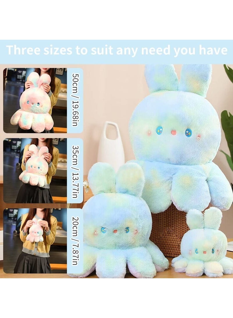 SYOSI New Reversible Octopus Bunny Plushie,  Tie-Dye Stuffed Animal Pillow, Easy to Clean, Machine Washable,  Soft Plush for Girls and Boys, Gifts for Kids (7.87in/20CM) - Image 3