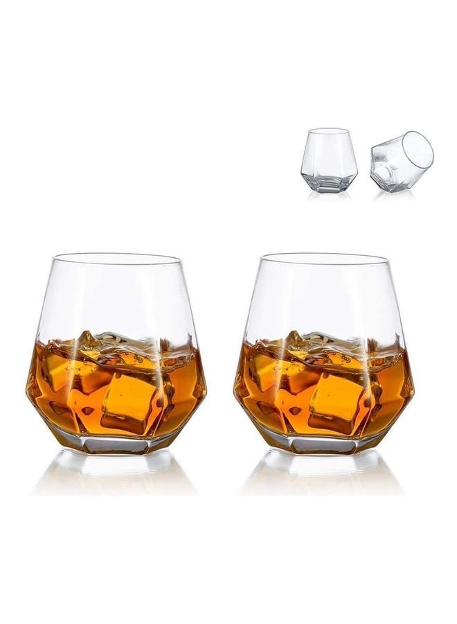NIBEMINENT 2-Piece Diamond Design Tumblers Clear - Image 1