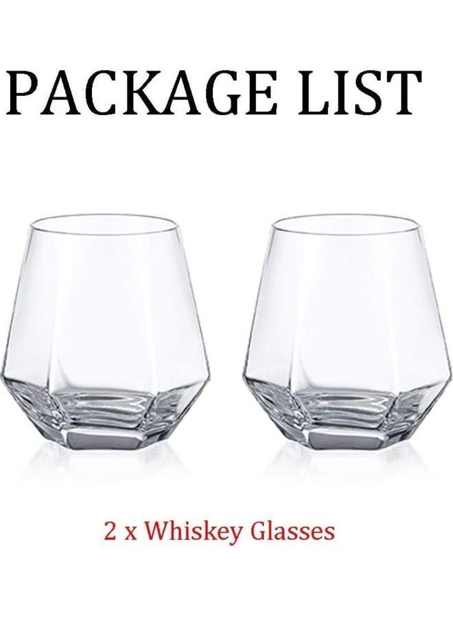 NIBEMINENT 2-Piece Diamond Design Tumblers Clear - Image 5