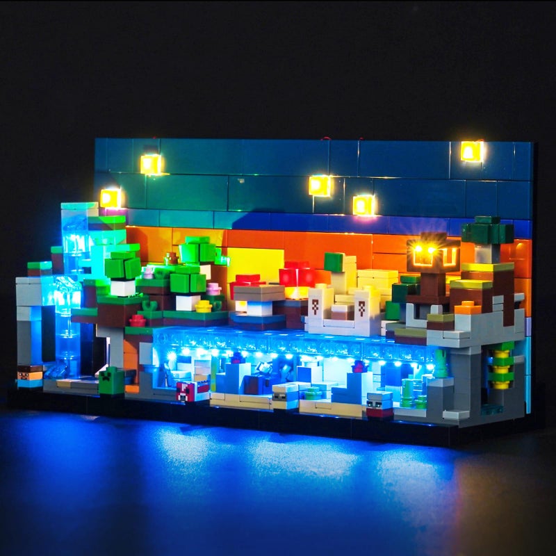 LocoLee Customized Light kit Compatible with Lego 21589 Mini Biomes No Actual Model Only Lights LED Lighting Accessories Compatible with Lego Mini Biomes - Image 3