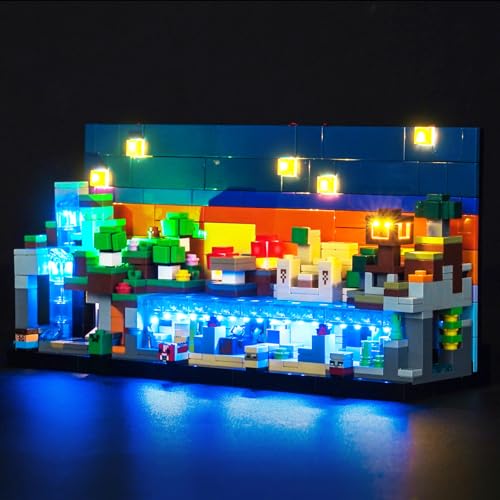 LocoLee Customized Light kit Compatible with Lego 21589 Mini Biomes No Actual Model Only Lights LED Lighting Accessories Compatible with Lego Mini Biomes - Image 1