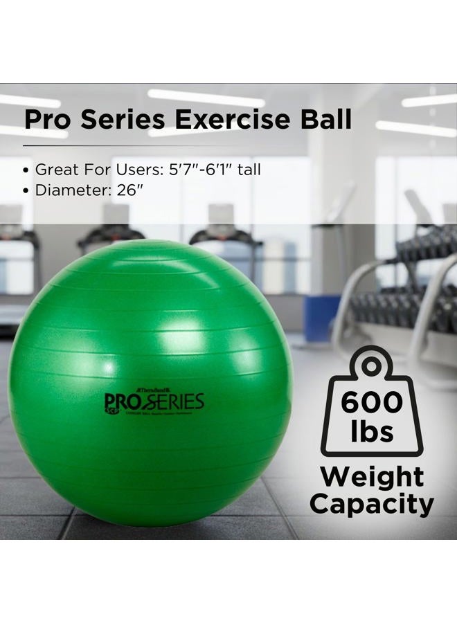 TheraBand Exercise Stability Ball with 65cm Diameter, Green - Image 2