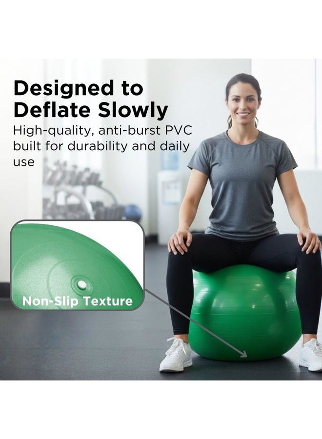 TheraBand Exercise Stability Ball with 65cm Diameter, Green - Image 3