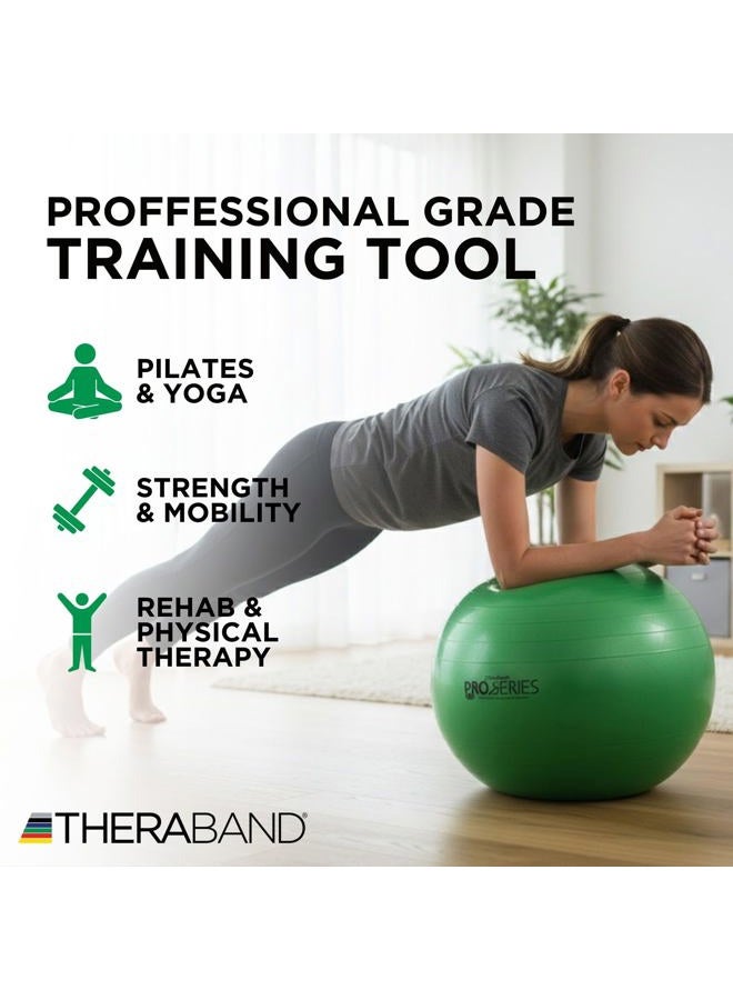 TheraBand Exercise Stability Ball with 65cm Diameter, Green - Image 5