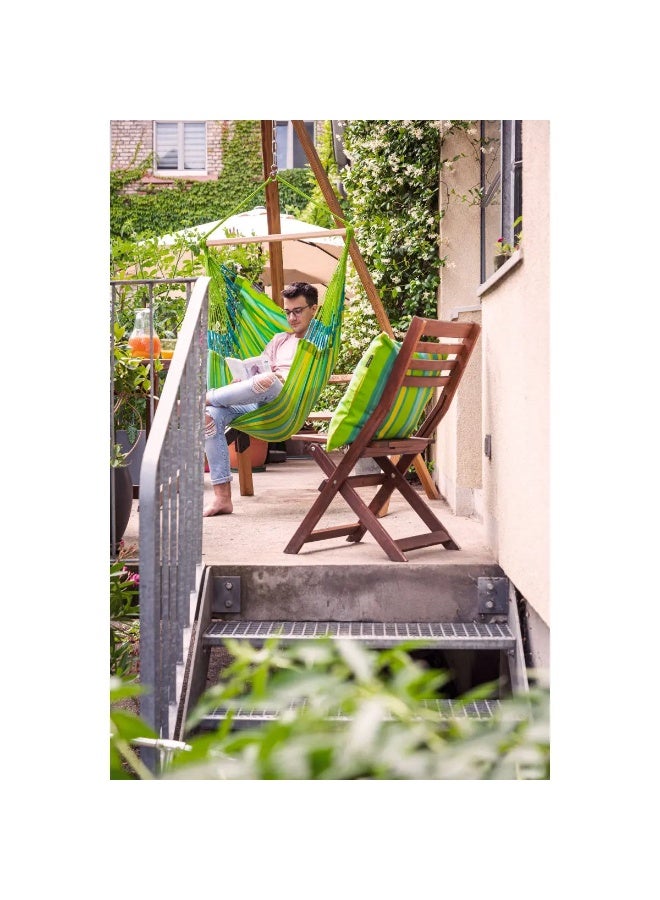 LA SIESTA Amante Outdoor Pillow Cover 50x50 cm – Weatherproof, Quick-Drying, UV-Resistant Cushion Case for Hammocks, Patio & Garden with Zipper Stylish & Durable Design (Lime) - Image 4