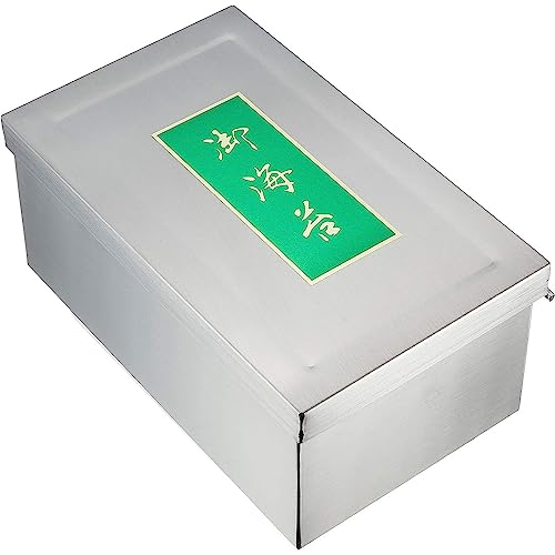 TIKUSAN Japanese Seaweed Container Sushi Nori Can Made in Japan Stainless Steel (Hinge) - Image 1