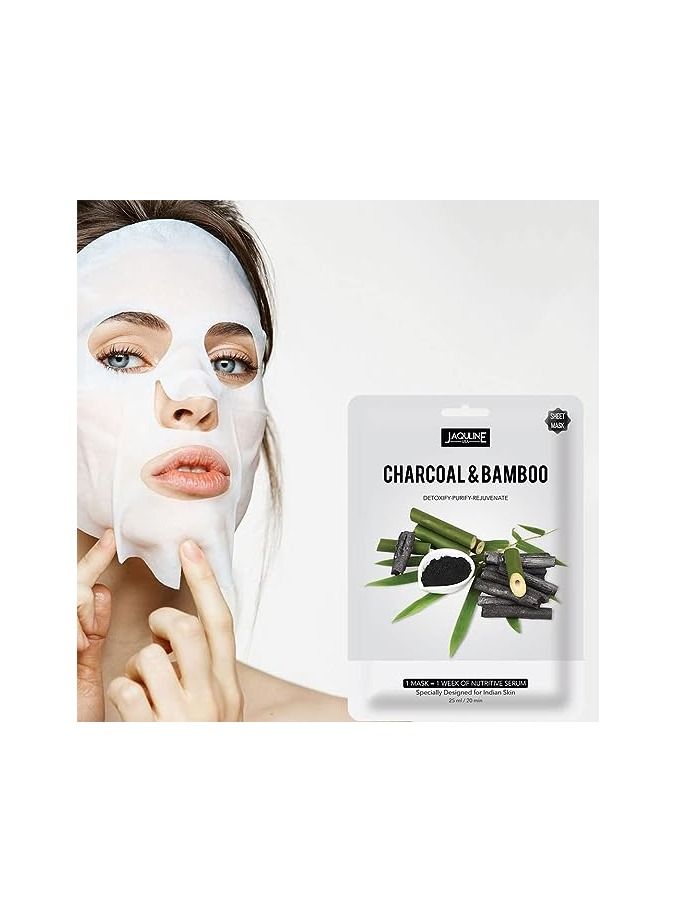 Jaquline USA Charcoal and Bamboo Sheet Mask - Image 5