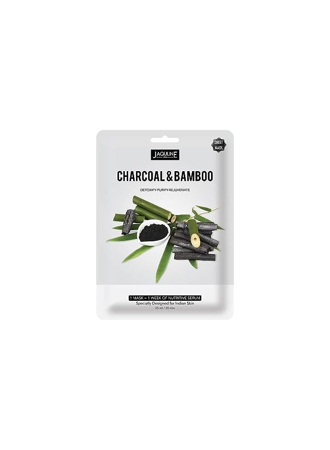 Jaquline USA Charcoal and Bamboo Sheet Mask - Image 1