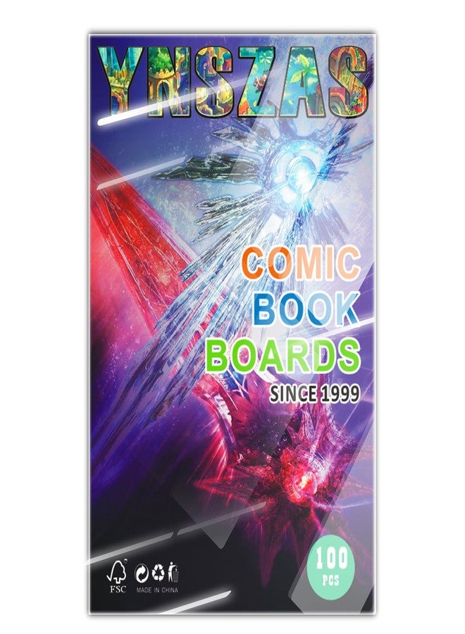 YNSZAS Comic Book Boards, International-Top Certified Acid-Free Materials, 7 x 10.5 Inches, 20% Thicker Better Comic Bags Collection Storage Display, 100-Count. - Image 1
