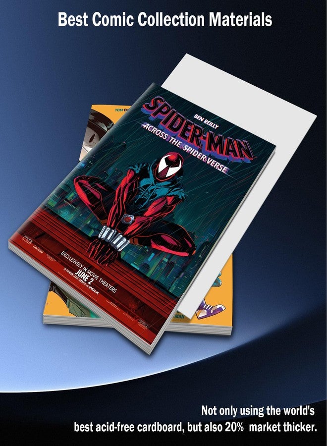 YNSZAS Comic Book Boards, International-Top Certified Acid-Free Materials, 7 x 10.5 Inches, 20% Thicker Better Comic Bags Collection Storage Display, 100-Count. - Image 2