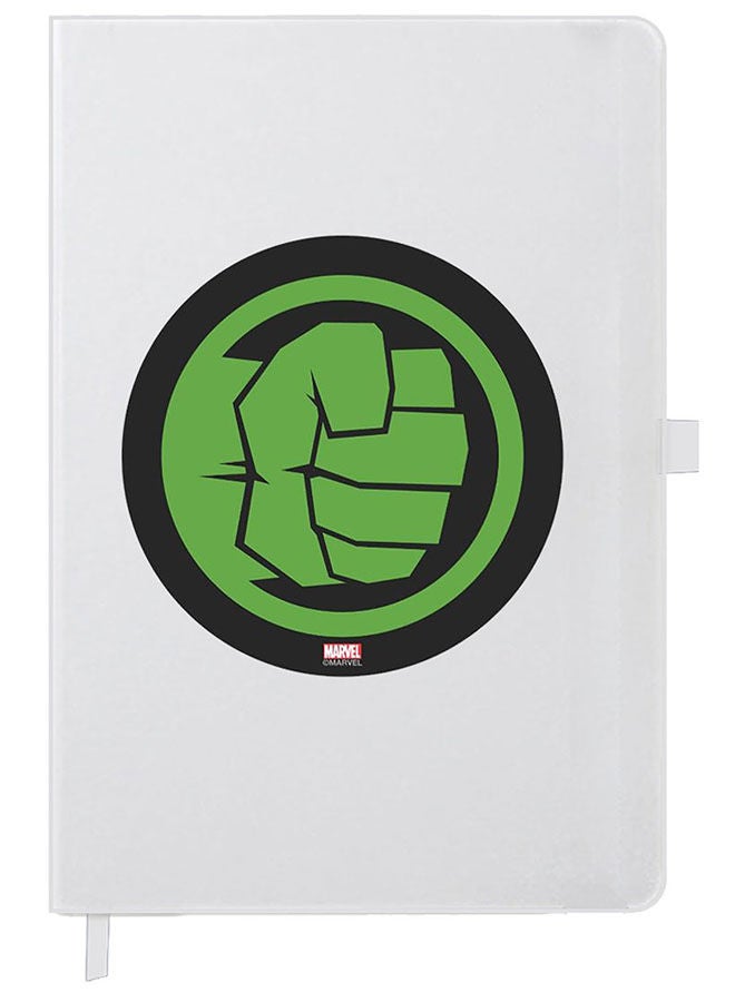 Theodor Designer A5 Thick White Hardcover Notebook Marvel Logo - Image 1