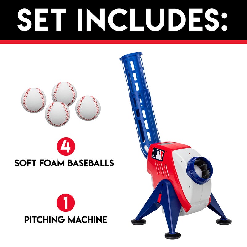 Franklin Sports Kids Pitching Machine - Plastic Baseball Pitching Machine for Kids Batting Practice - MLB Power Pitcher with Adjustable Speeds - Image 3