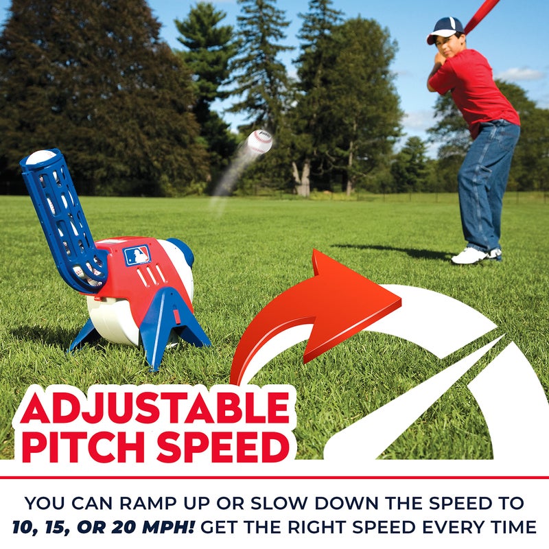 Franklin Sports Kids Pitching Machine - Plastic Baseball Pitching Machine for Kids Batting Practice - MLB Power Pitcher with Adjustable Speeds - Image 4