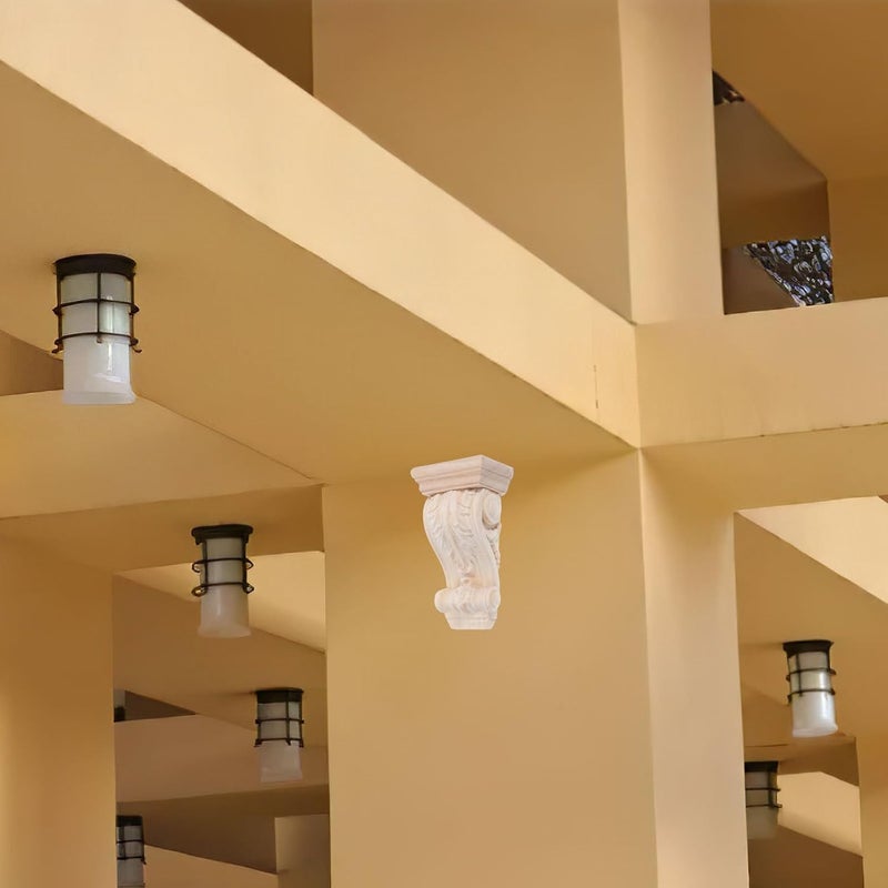 Rustic Carved Wooden Corbels Shelf Brackets 6 Inch Sturdy Countertop Support for Kitchen Fireplace Mantels DIY Home Decor - Image 5