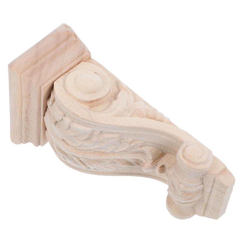 Rustic Carved Wooden Corbels Shelf Brackets 6 Inch Sturdy Countertop Support for Kitchen Fireplace Mantels DIY Home Decor - Image 1