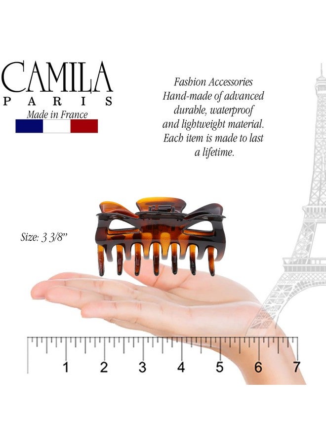 Camila Paris CP42 French Hair Clip for Women, 3.5 inch Tortoise for Thick Volume Hair, Girls Hair Claw Clips Jaw, Durable Styling Hair Accessories for Women, Strong Hold No Slip Grip, Made in France - Image 1