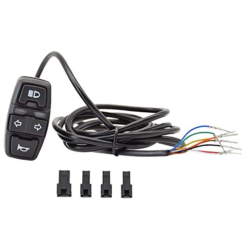 JooFn Motorcycle Head Light Turn Switch, 3-in-1 Light Horn Turn Switch Signal Button Set, Motorcycle Headlights Horn Turn ON/Off Control Switches for Scooter Electric Bike - Image 3