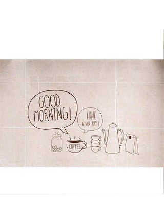 Good Morning Kitchen Wall Sticker Brown 60x90centimeter - pzsku/Z48469CF5B565F3F3A392Z/45/1745486398/da660305-ea4f-44d5-a950-bc089402a990