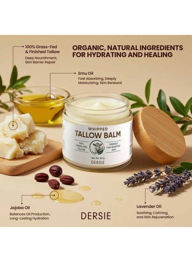 Dersie Cream with Magnesium and Tallow (2.12 Ounce (Pack of 1), Soft Blossom (Face Moisturizer), Tallow Cream) - Image 3