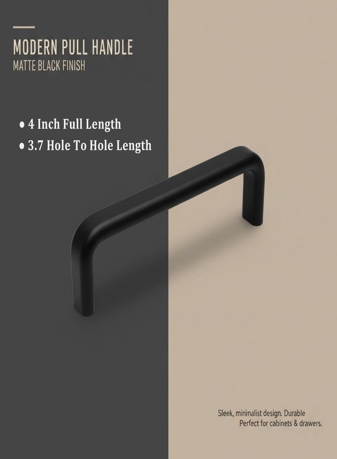 Atlantic Stainless Steel Capsule D Drawer, Cabinet Handles, Matte Black, 4 Inch - Set of 6, Black Finish Pull Handles - Image 4