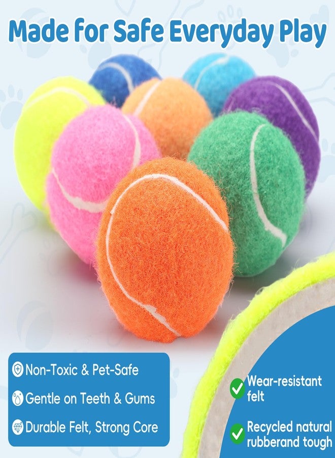 Zeefpod 40 Pack 2 Inch Dog Tennis Balls, Small Tennis Balls for Dogs, Dog Safe Non-Abrasive Felt, Bulk Puppy Tennis Ball Set for Small Dogs,with Mesh Bag for Easy Transport(Multicolor - Image 5