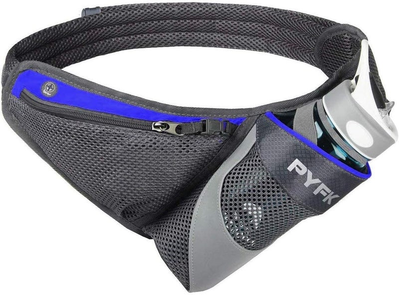 PYFK Running Belt Hydration Waist Pack with Water Bottle Holder for Men Women Waist Pouch Fanny Bag Reflective - Image 1