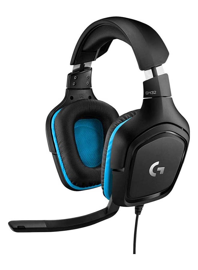 Logitech G432 Wired Gaming Headset, 7.1 Surround Sound, Dts Headphone:X 2.0, 50 Mm Audio Drivers, Usb And 3.5 Mm Audio Jack, Flip-To-Mute Mic, Lightweight, Pc/Mac/Xbox One/Ps4/Nintendo Switch - Black I 981-000770 - Image 1