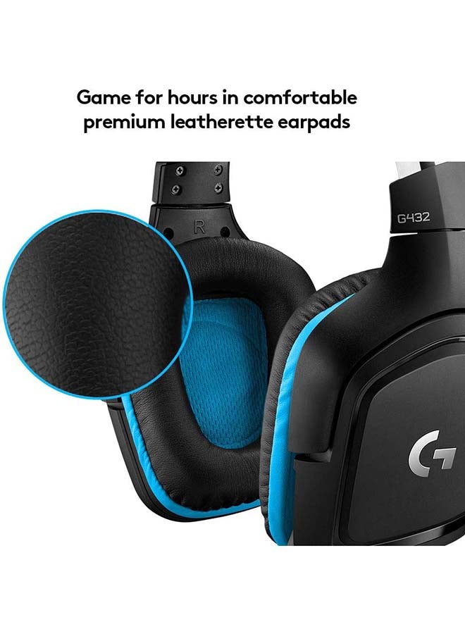 Logitech G432 Wired Gaming Headset, 7.1 Surround Sound, Dts Headphone:X 2.0, 50 Mm Audio Drivers, Usb And 3.5 Mm Audio Jack, Flip-To-Mute Mic, Lightweight, Pc/Mac/Xbox One/Ps4/Nintendo Switch - Black I 981-000770 - Image 5