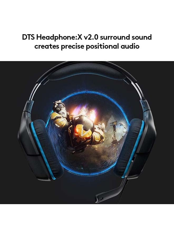 Logitech G432 Wired Gaming Headset, 7.1 Surround Sound, Dts Headphone:X 2.0, 50 Mm Audio Drivers, Usb And 3.5 Mm Audio Jack, Flip-To-Mute Mic, Lightweight, Pc/Mac/Xbox One/Ps4/Nintendo Switch - Black I 981-000770 - Image 3