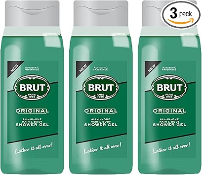 BRUT 3 × جل استحمام برود الأصلي للجسم والشعر 500 مل للرجال - Image 1