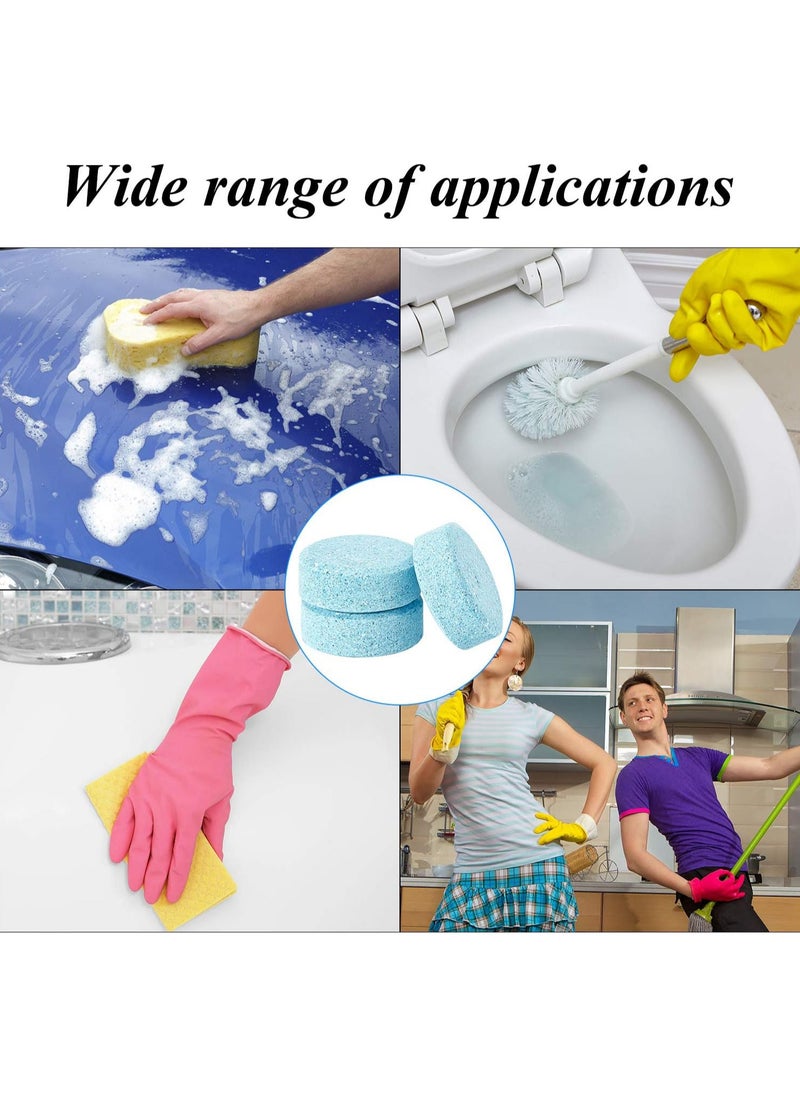 50 Pieces Car Windshield Glass Concentrated Washer Tablets Solid Car Effervescent Tablets Glass Solid Wiper Cleaning Tablets for Car Kitchen Window