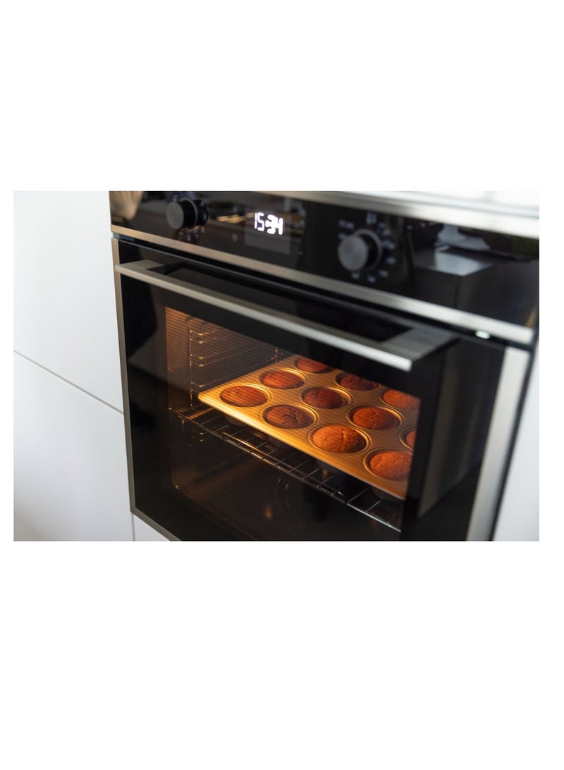 franke Built-in Electric Oven 60 cm 71 Liters 11 Functions Grill 3300W Pyrolytic Cleaning Soft Close Door Stainless Steel FMA 97 P XS - Image 3