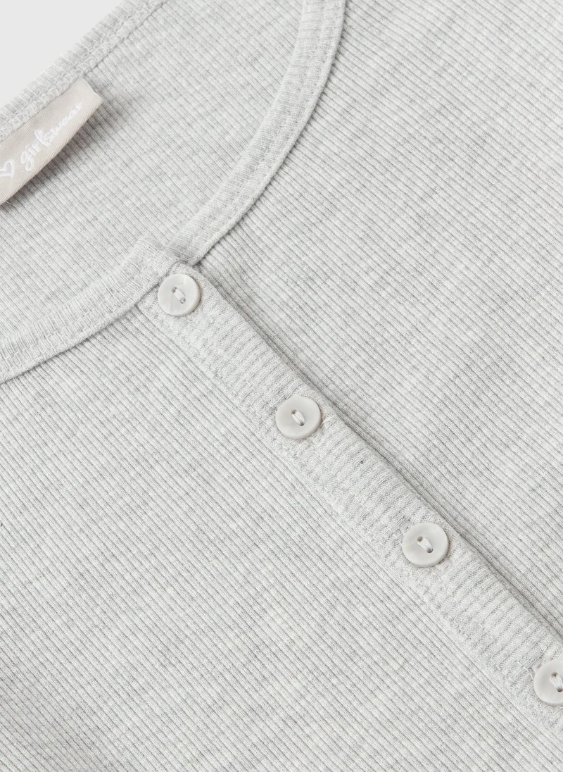 ماتلان كارديجان بناتي رمادي بأزرار