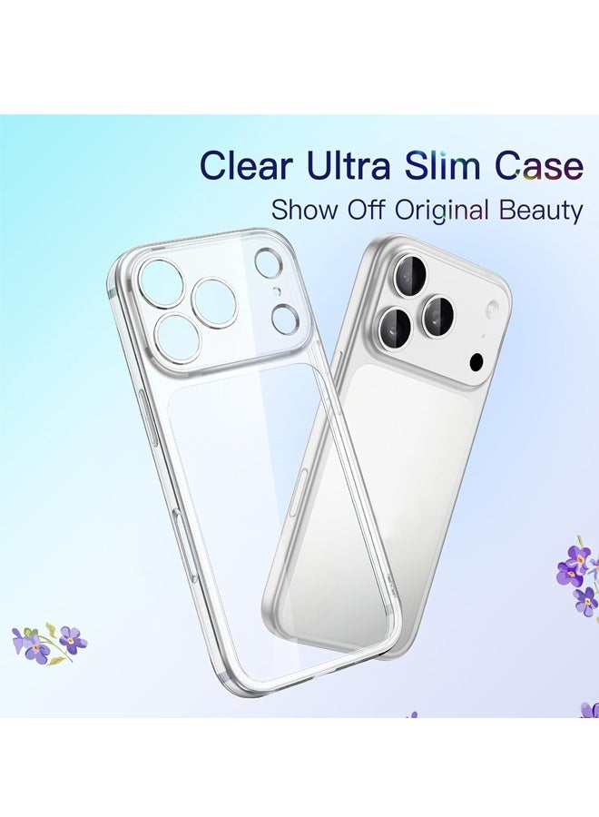 Slim Case for iPhone 17 Pro Max 6.9-Inch with Camera Lens Full Protection, Ultra-Thin Lightweight Clear Minimalist Protective Phone Cover (Clear) - Image 3
