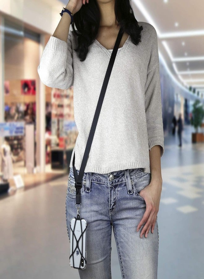 Gear Beast Universal Crossbody Cell Phone Lanyard Compatible with iPhone, Galaxy & Most Smartphones, Phone Case Holder & Cross Body Strap Black - Image 3