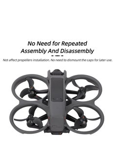 SYOSI Motor Cover for DJI Avata 2, 4Pcs Aluminum Alloy Dustproof Waterproof Protective Motor Cover Cap for DJI Avata 2 Drone Motor Cover, Protection Mounts for DJI Avata 2 Drone Accessories (Red)  - Image 2