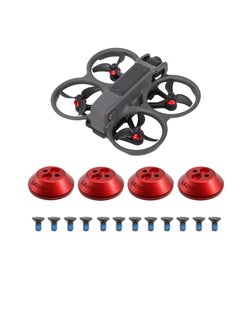 SYOSI Motor Cover for DJI Avata 2, 4Pcs Aluminum Alloy Dustproof Waterproof Protective Motor Cover Cap for DJI Avata 2 Drone Motor Cover, Protection Mounts for DJI Avata 2 Drone Accessories (Red)  - Image 1