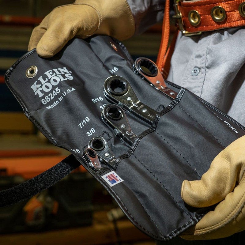 Klein Tools 68245 Reversible Ratcheting Box Wrench Set Made in USA 5Piece Black - Image 3