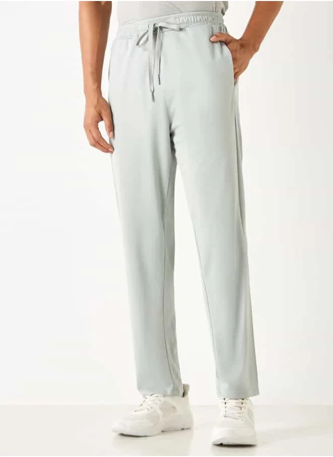 Kappa Kappa Panelled Track Pants with Drawstring Closure and Pockets