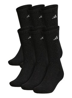 Adidas Men'S Athletic Cushioned Crew Socks With Arch Compression For A Secure Fit (6-Pair), Black/Aluminum 2, X-Large  - Image 3