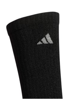 Adidas Men'S Athletic Cushioned Crew Socks With Arch Compression For A Secure Fit (6-Pair), Black/Aluminum 2, X-Large  - Image 2